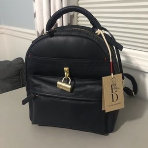 Ellen Degeneres backpack purse denim lagoon NWT